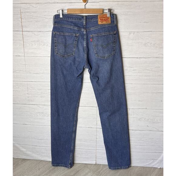 Levis Jeans Mens Size 32 X 34 Blue 505 Medium Wash Cotton Blend Denim Classic - Picture 12 of 16